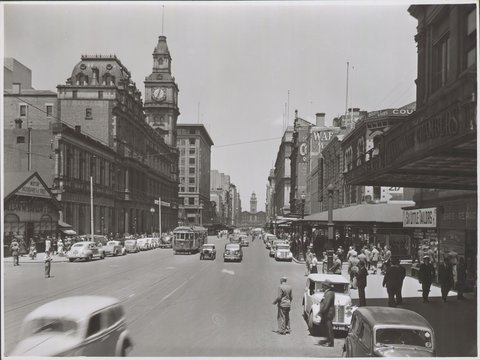 Views along Elizabeth Street, Melbourne, Victoria, 1946–53