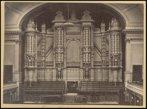 Town Hall organ, [Melbourne, Vic.], c. 1870