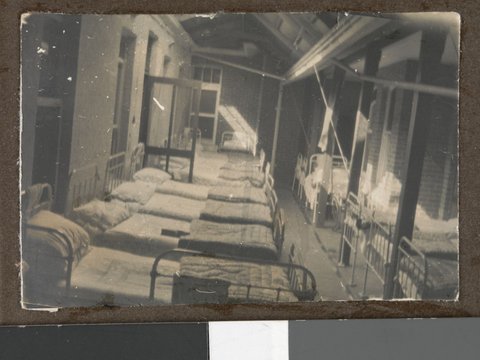 [Rows of hospital beds, Hethersett Private Repatriation Hospital, Burwood, Vic.], 1914–20