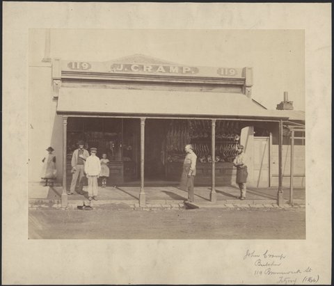 J. Cramp, butcher, 119 Brunswick Street, Fitzroy, 1866