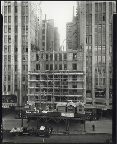 [Albany Court under construction, Collins Street, Melbourne], 1936