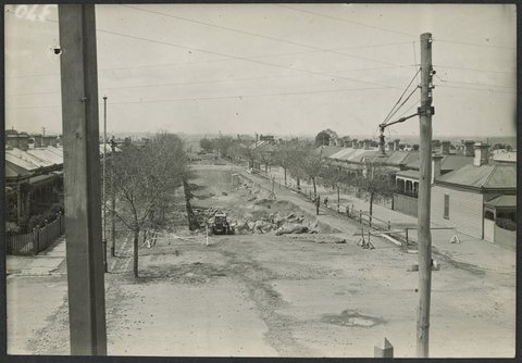 South Kensington to West Footscray, railway excavations, 1927