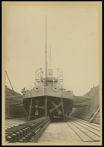 The turret ship, Cerberus, [Melbourne, Vic.], c. 1880