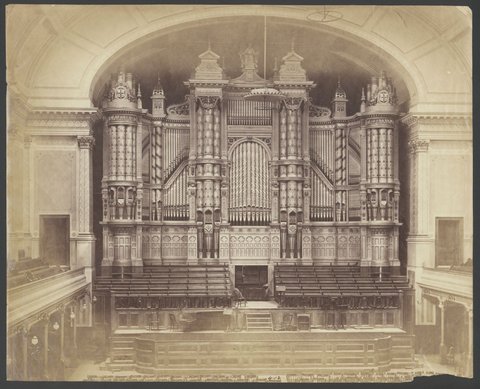 Organ, Town Hall, Melbourne [Vic.], c. 1880
