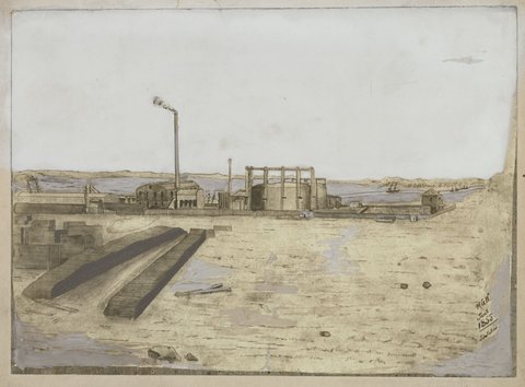 Melbourne Gas Works, 1855