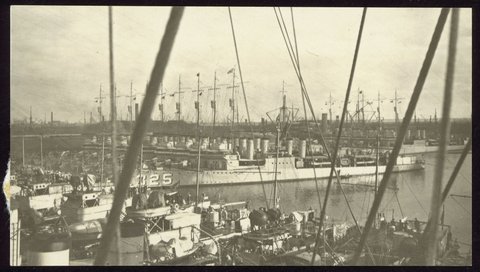 Destroyers of the U.S. Fleet at Melbourne, c. 1925
