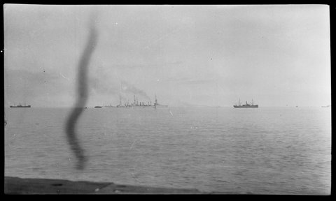 American naval vessels in Port Phillip Bay, 1916