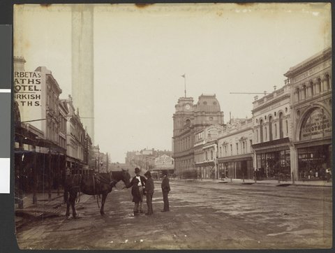 Bourke Street looking west, 1880–94