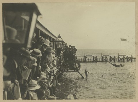 Swimming carnival at St. Kilda, c. 1914