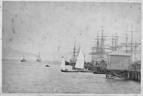 Sandridge Pier [i.e. Railway Pier, Port Melbourne], 1860–80