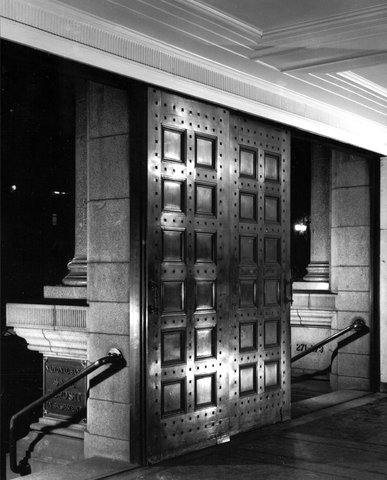 Entrance steps, National Bank of Australasia State Head Office, 279 Collins Street, Melbourne, 1953