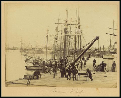 Queen's Wharf, [Melbourne, Vic.], c. 1885