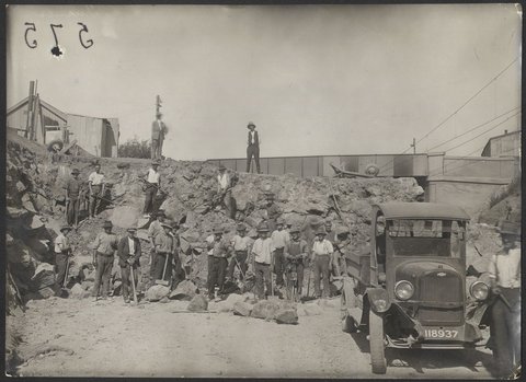 South Kensington to West Footscray, earthworks, 1926–27