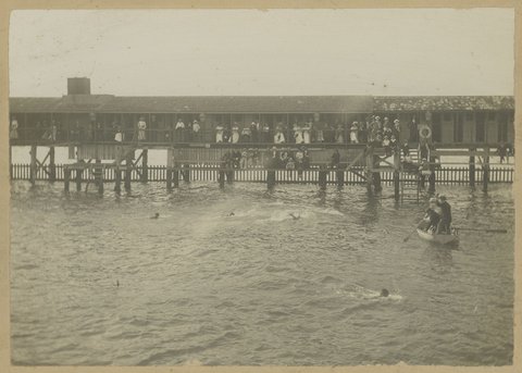 Swimming carnival at St. Kilda, c. 1914