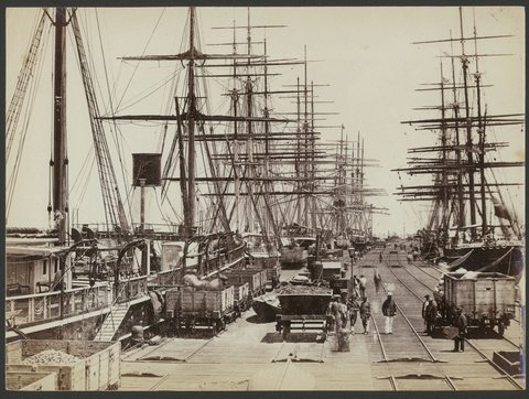 Hobson's Bay railway pier, Sandridge [Vic.], 1870–80