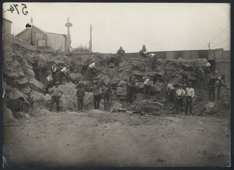 South Kensington to West Footscray, earthworks, 1927–28