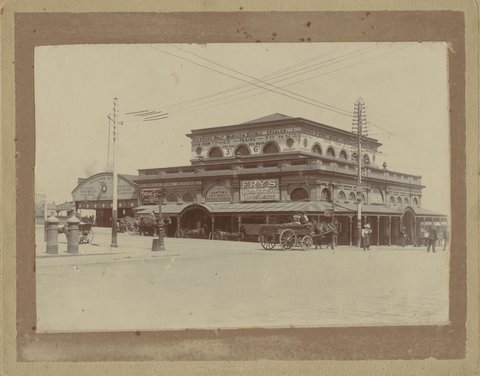 The corner of Flinders and Swanston Streets, Melbourne, Victoria, 1893–1901
