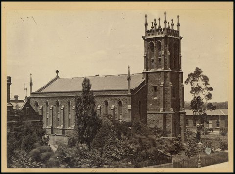 St. Paul's church, [Melbourne, Vic.], c. 1880