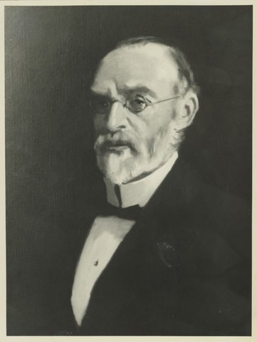 [Photograph of a painting of Edwin Exon, Superintendent of the Melbourne Orphan Asylum, 1859-1909], 1859–1909
