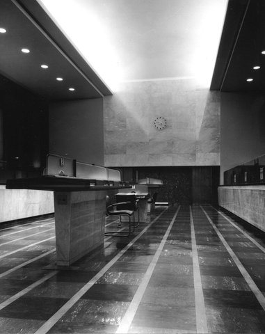 Interior Banking chamber Royal Bank Branch English Scottish & Australian Bank 303 Collins Street at Elizabeth Street Melbourne, 1941