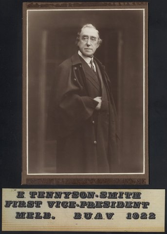E. Tennyson-Smith, first Vice-President, Melb. B.U.A.V, 1922