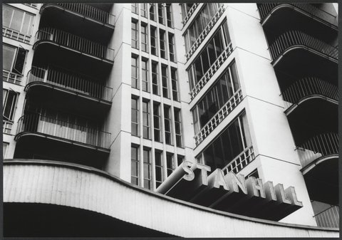 Facade details, Stanhill flats, 34 Queens Road, Melbourne, 1951