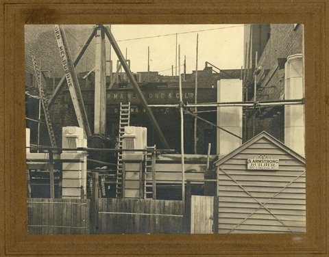 [Construction site in Melbourne], 1910–20