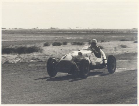 Car No. 1 racing at Altona, 1950–54