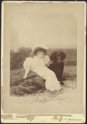 Beatrice Madden & "Bossie", at Yamala, Frankston, 1880–85