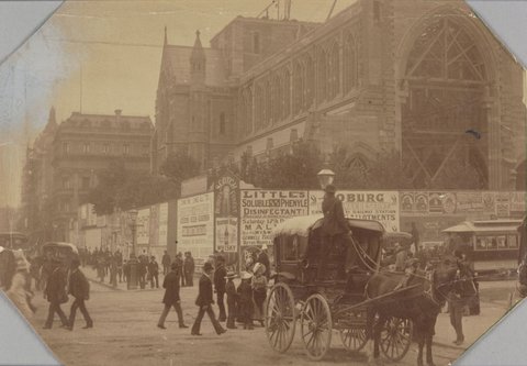 [St Paul's Cathedral under construction, Melbourne], c. 1890