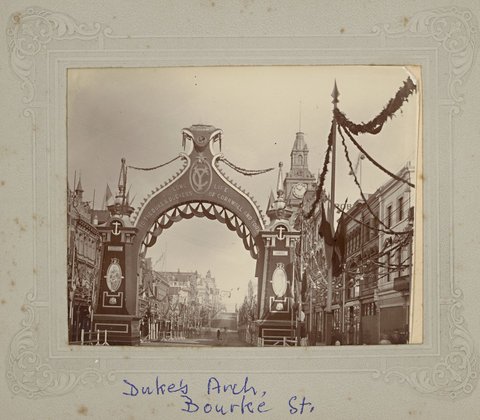 Duke's Arch, Bourke Street, [Melbourne, Vic.], 1901