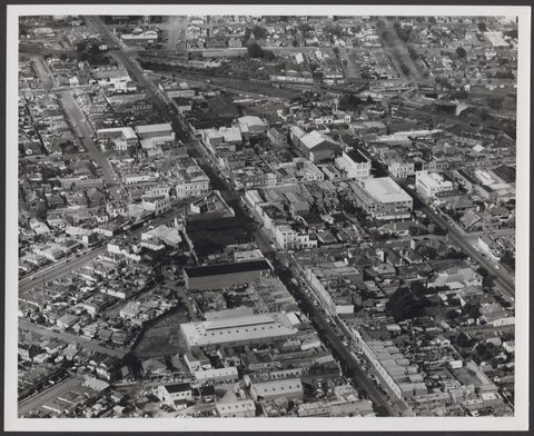 Aerial view of Footscray, Victoria, 1954?
