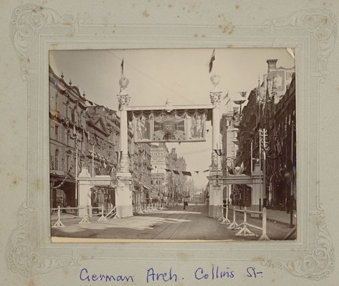 German Arch, Collins Street, [Melbourne, Vic.], 1901