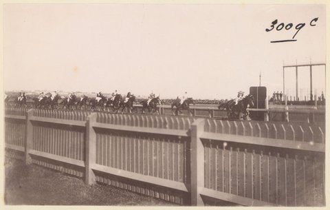 [Finish for the Melbourne Cup], 1897