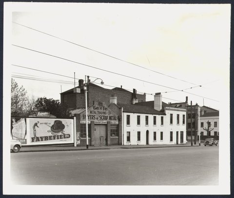 The corner of Latrobe and Exhibition Streets, Melbourne, 1950