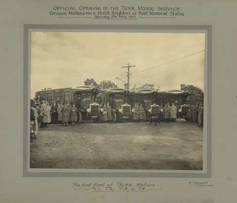 Official opening of the Trak Motor Service between Melbourne & North Brighton, 1923