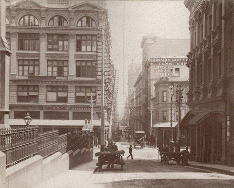 Flinders Lane, Melbourne, c. 1890