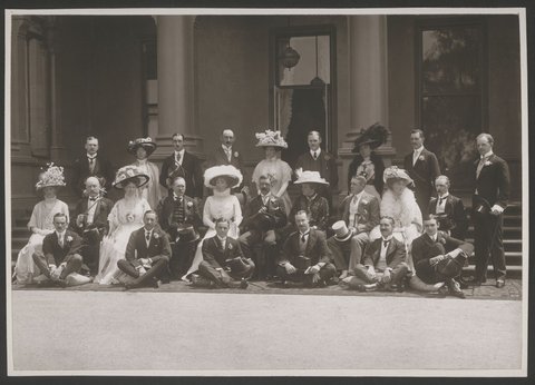 Melbourne Cup party, Federal Government House, 1909