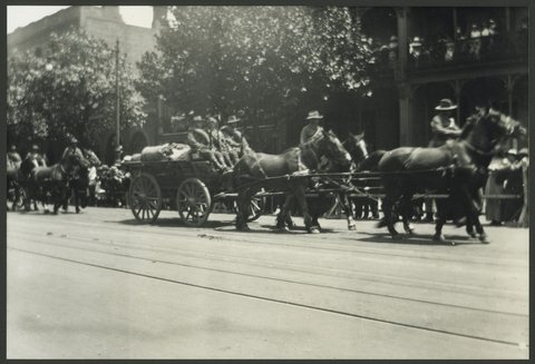 Collins Street scene [Melbourne, Vic.], c. 1950