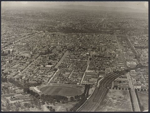 Aerial view of Richmond, Victoria, 1924–39