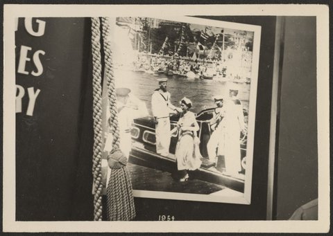 Possibly a window display during the Royal Visit, Melbourne, 1954