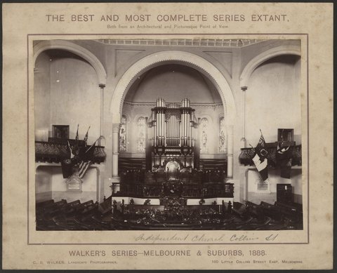 Independent Church, Collins St, 1888?
