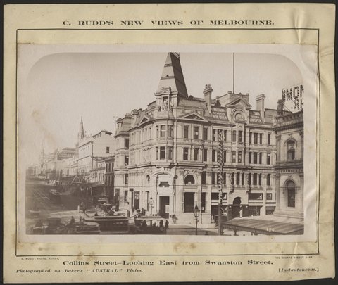 Collins Street - looking east from Swanston Street, 1888–90