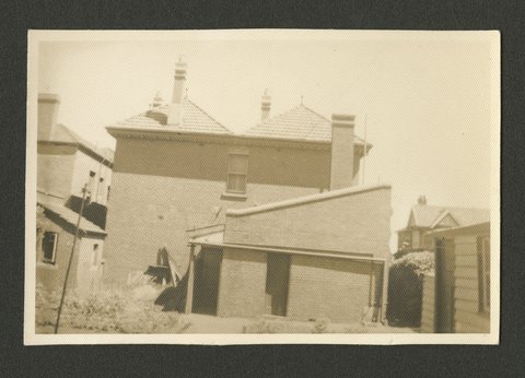 View of side of Bank of Australasia building Sydney Road Brunswick, 1953