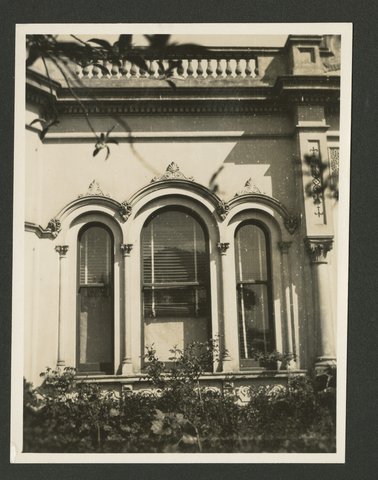 Exterior windows of Millen House formerly Fairholm Walsh Street South Yarra, 1920–56