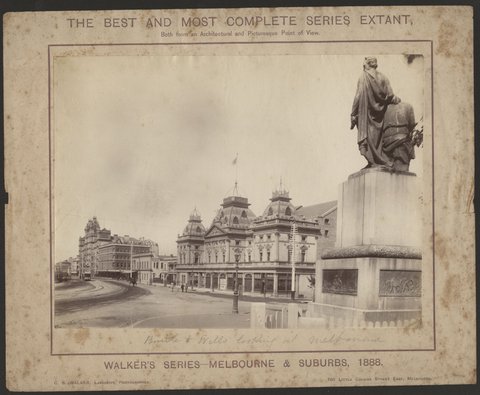 Bourke & Wills looking at Melbourne, 1888?