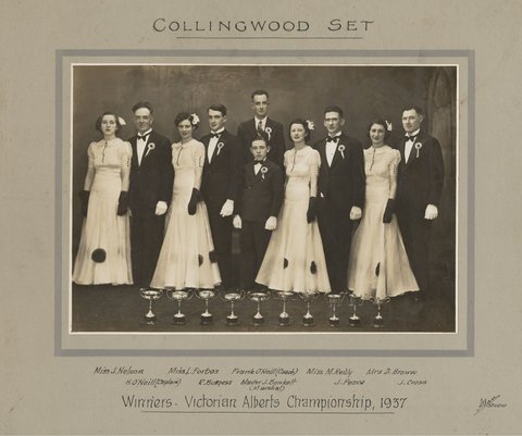Collingwood Set - Winners Victorian Alberts Championship, 1937