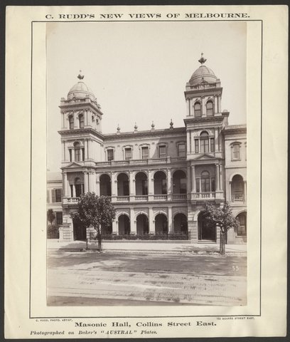 Masonic Hall, Collins Street East, 1886–87