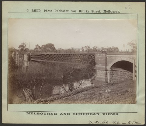 Hawthorn Railway Bridge over the Yarra, 1886–87