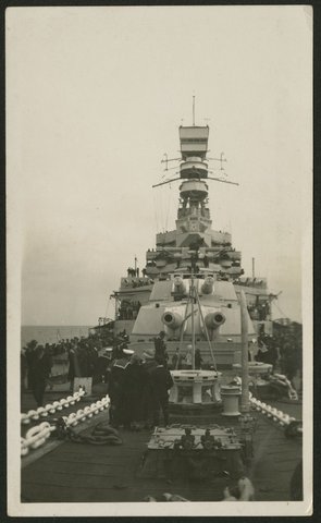 HMS Renown at Station Pier, Melbourne, during visit of Duke and Duchess of York, 1927